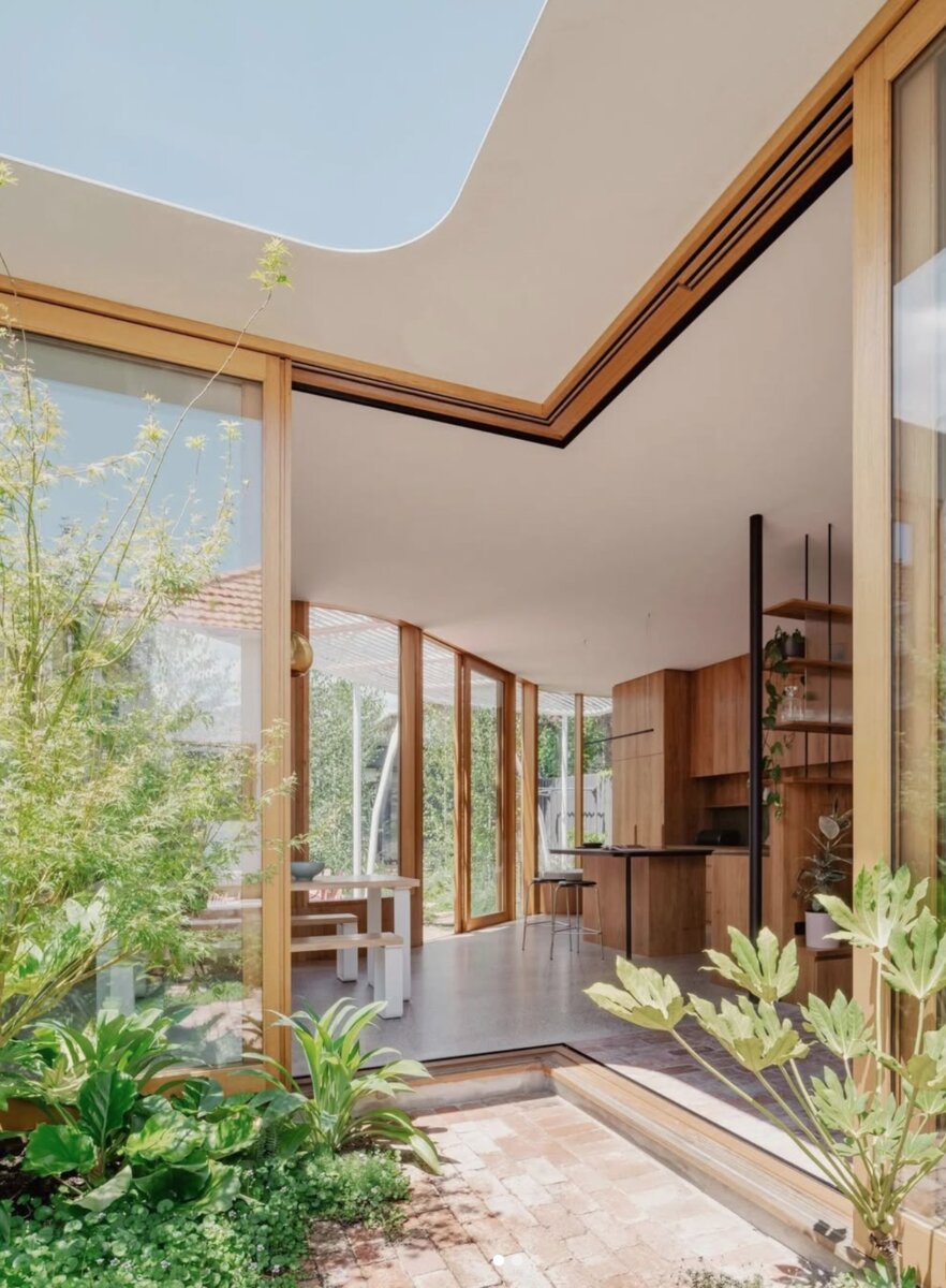 Bookshelf and terrace